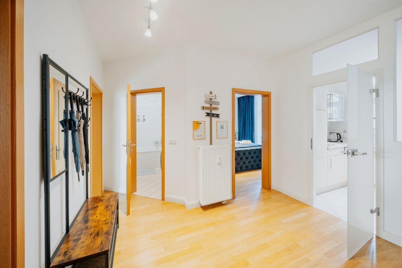 Blissplace 3 Zi Premium Apartment Nahe Getec Arena Mit Kingsize Betten Und Balkon Magdebourg Extérieur photo