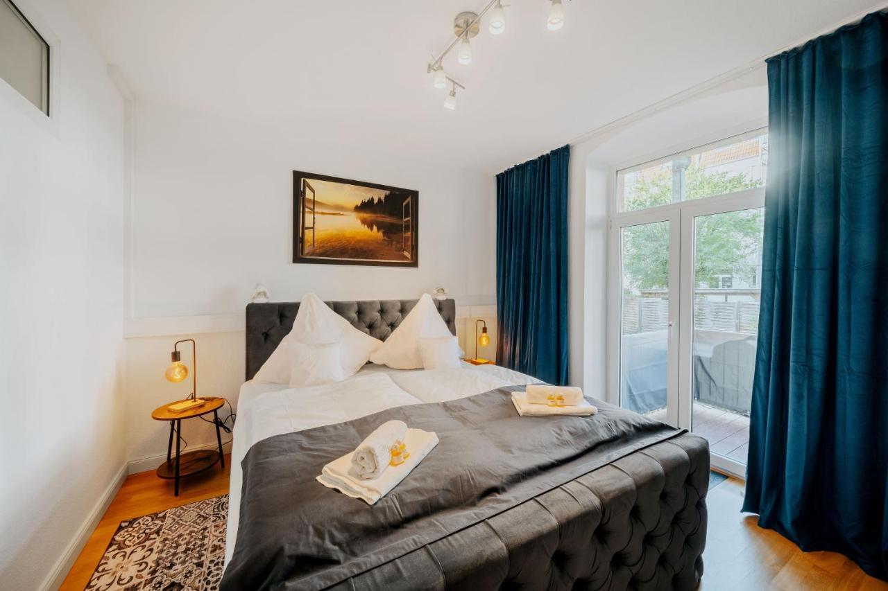 Blissplace 3 Zi Premium Apartment Nahe Getec Arena Mit Kingsize Betten Und Balkon Magdebourg Extérieur photo